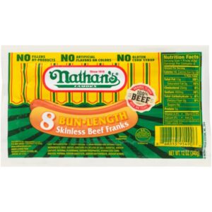NATHAN'S BEEF FRANKS 12/12oz